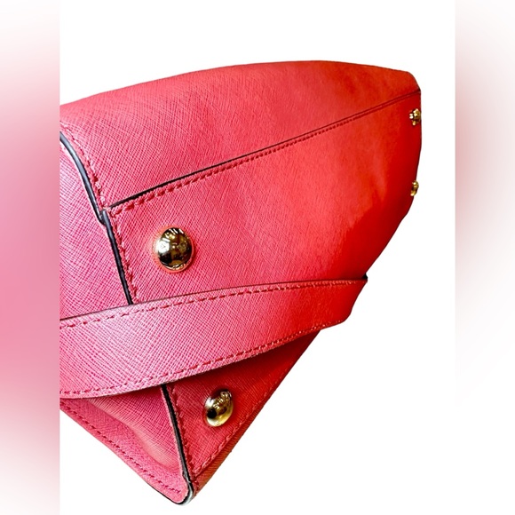 Michael Kors Hamilton Large Watermelon / Coral Shoulder Bag - Picture 12 of 13